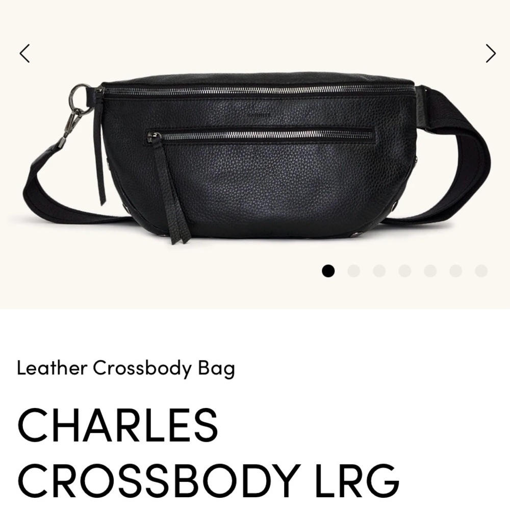 Gently used Hammitt Charles Crossbody - Large- Black and Gunmetal